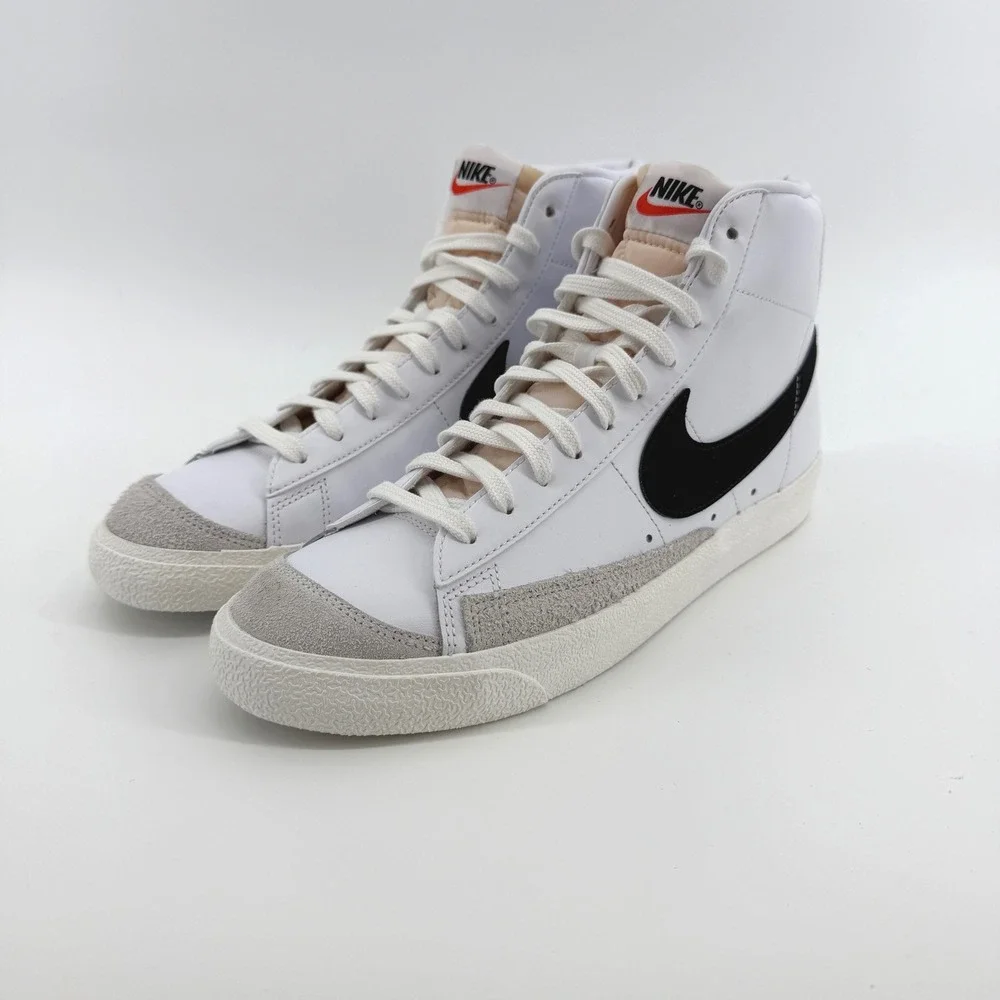 Nike Blazer Mid 77 Vintage White Black Mens 12 Womens 13.5 BQ6806-100 High Top